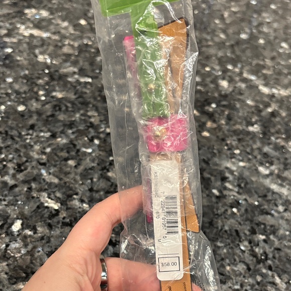 kate spade Vibrant Pink Belt with Green Buckle - Picture 4 of 4